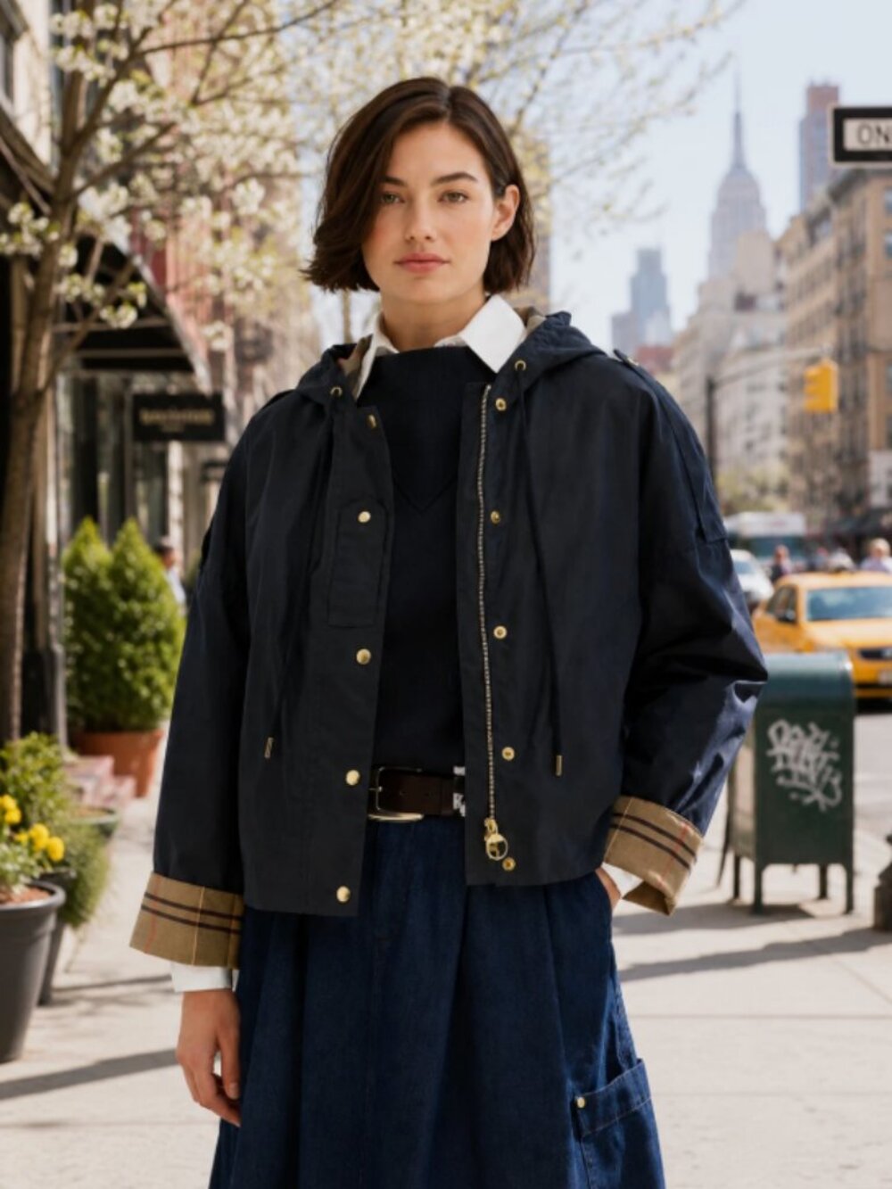 Royal Navy~ Barbour Ryedale Waxed Cotton Jacket MSRP$540 British Elegance - Picture 3 of 11